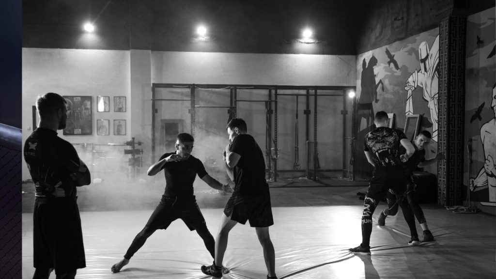 Fighters Training For MMA in Black Color