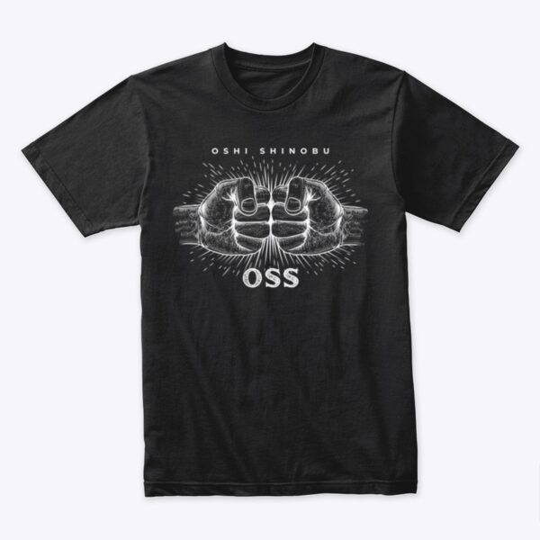 OSS Black Collection Oshi Shinobu T-shirt premium Next Level 3600 ring-spun cotton slim fit unisex BJJ shirt
